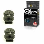 Ex-Pro 1/4" Dual Nuts Tripod Mount Screw to Flash Camera Hot Shoe Adapter 2 PACK