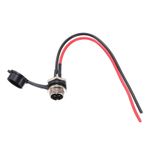 3 Pin Electric Scooter Charging Port with Bare Wire Waterproof, 6.5 Inch