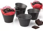 Maxi Nature Pudding Mould Set of 6 Cupcake Moulds Non-Stick and Dishwasher Safe