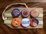 New York Knicks NYK NBA Basketball - Button Pin Badge Set