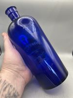 NICE 1930-1940S VINTAGE CHEMIST SHOP POISON BOTTLE ETCHED WITH EUGENOEL SOLUTION