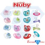 Pack of 2 Nuby Soothers 0-36months Glow In Dark/Orthodontic Fun Design Dummies