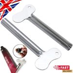 2x Stainless Steel Toothpaste Tube Squeezer Easy Metal Rolling Holder Dispenser