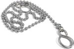 12" 300mm CHROME SINK BASIN BATH PLUG CHAIN S HOOK ENDS - Ball and chain design