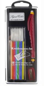Hoechstmass Signet Colour Chalk Cartridge Set – White & Colored Chalks With Case