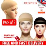 2x Wig Cap Nude Breathable Unisex Stocking Stretch Hair Liner Net Medical Grade