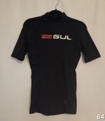 Ladies mens size XS Gul Black Short Sleeve Rash Guard Vest UPF 40+ Protection