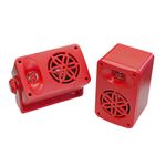 Bassface SPLBOX.4RD 200w Marine Boat Van Outdoor Box Speakers Pair Red