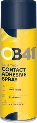OB41 Fast Tack Contact Adhesive Spray - Quick-drying - Bonds a Variety of