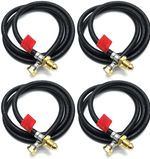 4 x 3m LONG PIGTAIL LPG HOSES POL X W20 GAS BOTTLE PIPE 3 METRE FOR LP PROPANE