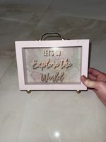 Sass & Belle “Let’s Go Explore the World” Travel Money Box / Keepsake Frame