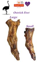 Premium Ostrich Feet 100% Natural Honeycomb Bone Dog Chew Treat Foot
