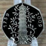 2009 50p Kew Gardens Proof Fifty Pence Coin Taken From Royal Mint Annual Set