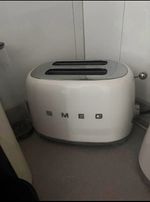 SMEG 2-Slice Wide-Slot Toaster White 950W 6 Settings TSF01CRUK