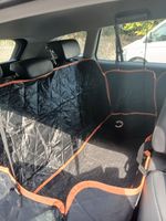 100% Waterproof Pet Car Seat Cover Black/Orange Universal
