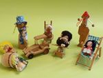 Assorted Wooden Toys / Collectibles /  Monchichi / Dolls / Handmade (B2566)