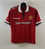 Manchester United Home Football Shirt 1998/00 Adults Small Umbro B353
