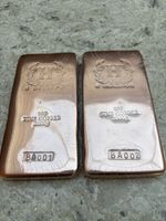 2kg Pure 999 Copper H Bullion Bar. New Shape Bar