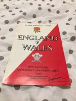 1980 ENGLAND V WALES 5 NATIONS GRAND SLAM CHAMPION INTERNATIONAL RUGBY PROGRAMME
