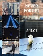 Never Forget 911 World Trade Center New York City Stamp Sheet (2022 Antigua)