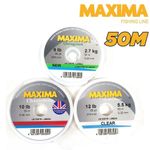 MAXIMA LEADER FISHING LINE 50m SPOOL 2LB-15LB CLEAR, ULTRAGREEN OR CHAMELEON