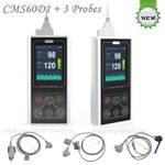CONTEC CMS60D1 Handheld Spo2 PR Monitor Blood Oxygen PI Rechargeable 3 Probes CE