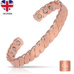 Ladies Pure Copper Strength Magnetic Bracelets Therapy Arthritis Pain Relief UK