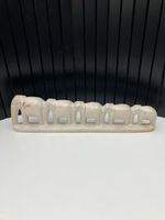 Carved Soapstone Elephants Figure,cream Tones,wild Animals,VGC,10” Long