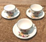 Royal Swan "June Bouquet" Cup & Saucer Set  x3