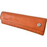 Cross Graf von Faber-Castell Orange Leather Pen Pouch with Blue Pen Set