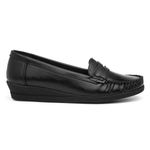 Softlites Womens Shoes Black Adults Ladies Loafer Moccasin Leather School SIZE