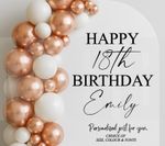 Personalised Birthday Vinyl Decal for Sail Board Backdrop Balloon Party Sticker