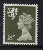 S59 XSL23 18p Olive-grey PVAD(Clear) QUESTA SCOTLAND - Unmounted Mint