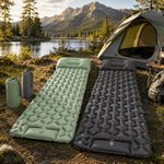 Inflatable Mat Camping Sleeping Self Inflating Mattress Bed Air Pillow Hiking UK