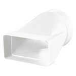 Blauberg Flat Plastic Ducting Round Transformer Adaptor Ventilation