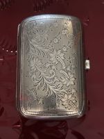 Antique Hallmarked Sterling Silver Cigarette Case Weighs 102g  Engraved