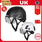 Blak/White Safety Helmet Hard Hat w/ Visor for Construction ABS ANSI