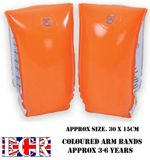 BRAND NEW INFLATABLE GARDEN POOL ORANGE SWIM ARM BANDS 3 - 6 years