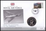 2010 History of the RAF Lightning to Tornado Crown Coin Mercury Cover