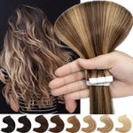 Tape in 100% Human Hair Extensions Real Hair Stick On THICK 10PCS-60PCS Straight