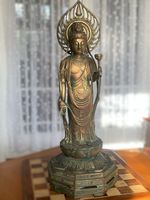 Padmapani Avalokiteshvara (Kyan Yin) Brass Statue (23 Approx Height). Good Used