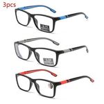 3 PACK MENS READING GLASSES SPRING HINGES BUSINESS METAL 1.5 2.0 2.5 3.0 3.5 UK