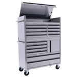 41" Stainless Steel Roller 14 Drawer Work Bench Tool Box Chest Cabinet