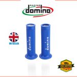 Domino Road Racing Blue & White A010 Motorcycle Grips for Race Bikes