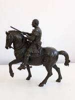 19th-20th Century Italian Sculptural School - Sculpture, Julius Caesar on Horseback