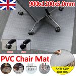 Non Slip PVC Home Office Chair Desk Mat Floor Spike Carpet Protector 120x90CM