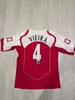 Arsenal Home Shirt Vieira 4 Size M FA Cup Final 2005