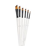 6pcs Round/Filbert Angle/Flat Artist Brushes Watercolour Acrylic Oil Painting