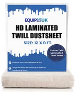 Laminated Cotton Dust Sheet Heavy Duty Decorating Paint Protection Twill Cover
