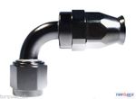 AN -6 (AN6) 90 Degree PTFE Stealth Black Hose Fitting